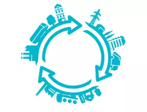economie circulaire bleu